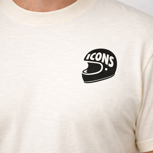 Polera ICONS orgánica HELMET NEGRO