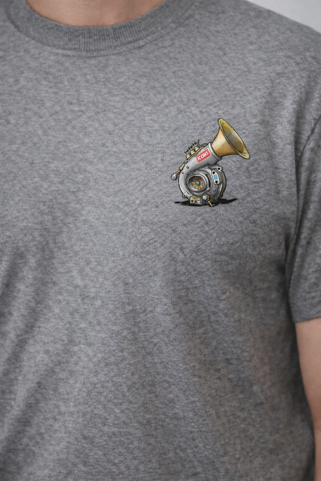 Polera ICONS orgánica TURBO GREY