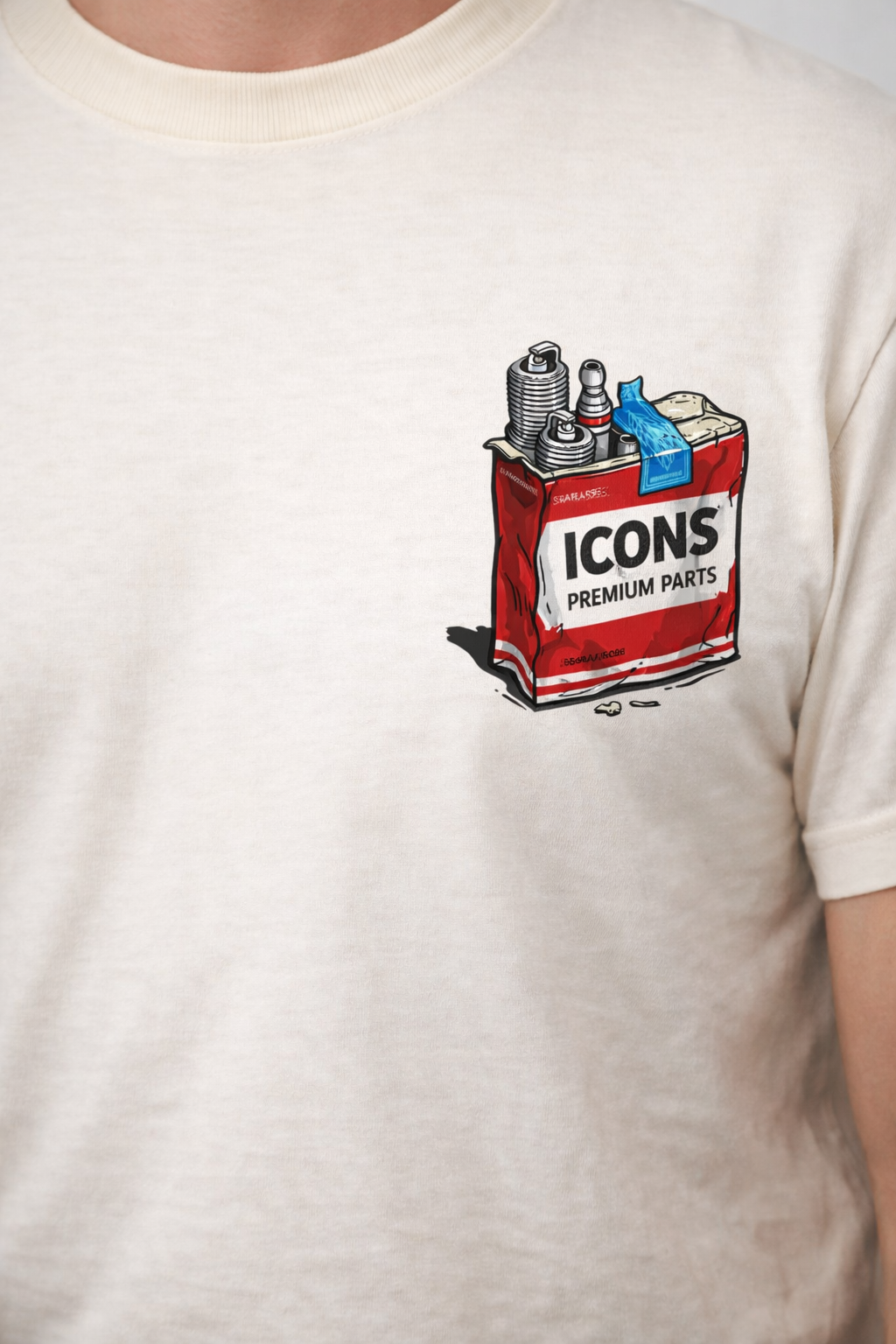 Polera ICONS orgánica SMOKE RED