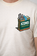 Polera ICONS orgánica SMOKE GREEN
