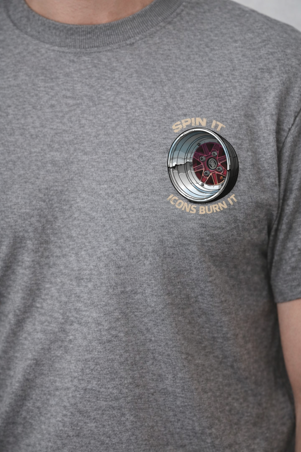 Polera ICONS orgánica SPIN IT GREY